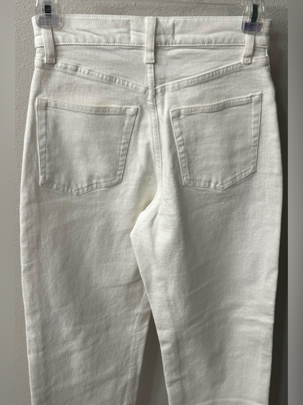 NWT Buck Mason Rider High Waist Straight Leg Twill Jeans Size 24 Natural/White - Picture 7 of 11